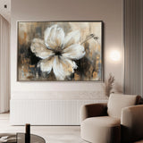 Floral 045 Canvas Art 18" x 24" / 45 x 60 cm / Black