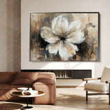 Floral 045 Canvas Art 18" x 24" / 45 x 60 cm / Black