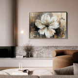 Floral 045 Canvas Art 18" x 24" / 45 x 60 cm / Black