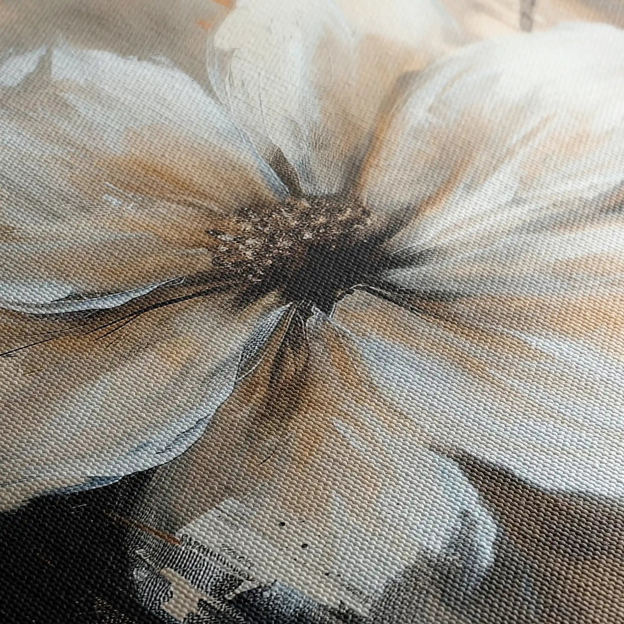 Floral 045 Canvas Art 60 x 40 cm / Black