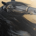 Horses 045 Canvas Art 18" x 24" / 45 x 60 cm / Black