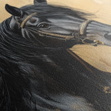 Horses 045 Canvas Art 18" x 24" / 45 x 60 cm / Black