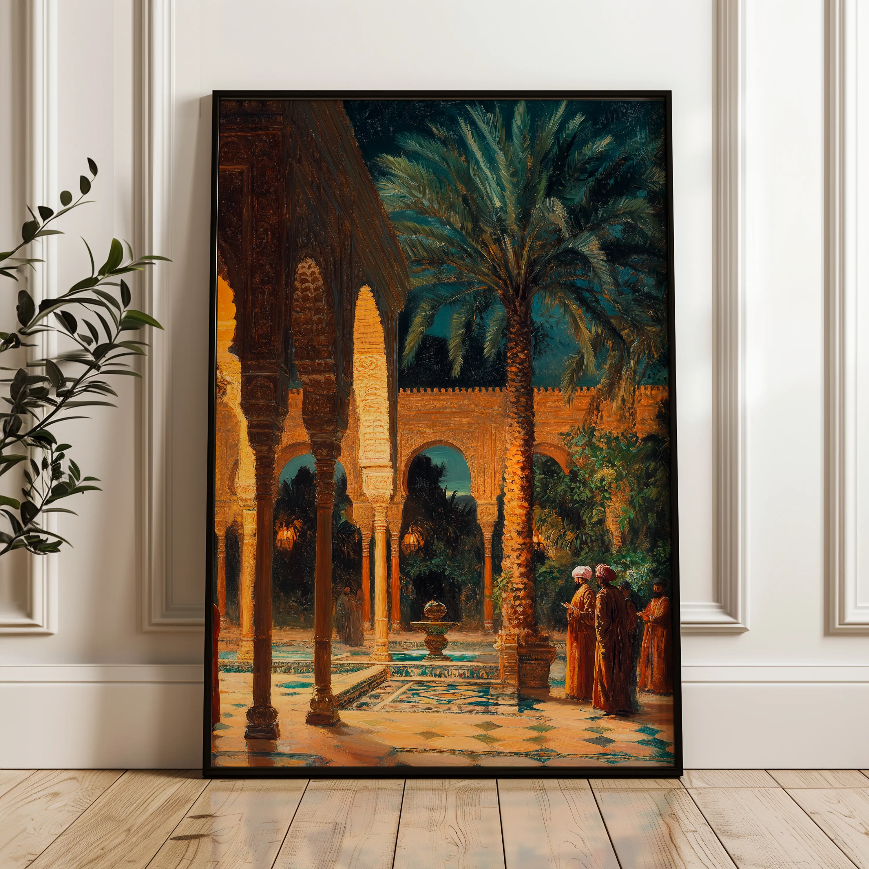 Orientalist 045 Canvas Art 18" x 24" / 45 x 60 cm / Black