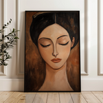 Portrait 045 Canvas Art 18" x 24" / 45 x 60 cm / Black