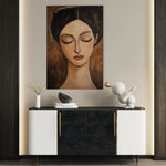 Portrait 045 Canvas Art 18" x 24" / 45 x 60 cm / Black