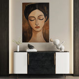 Portrait 045 Canvas Art 18" x 24" / 45 x 60 cm / Black