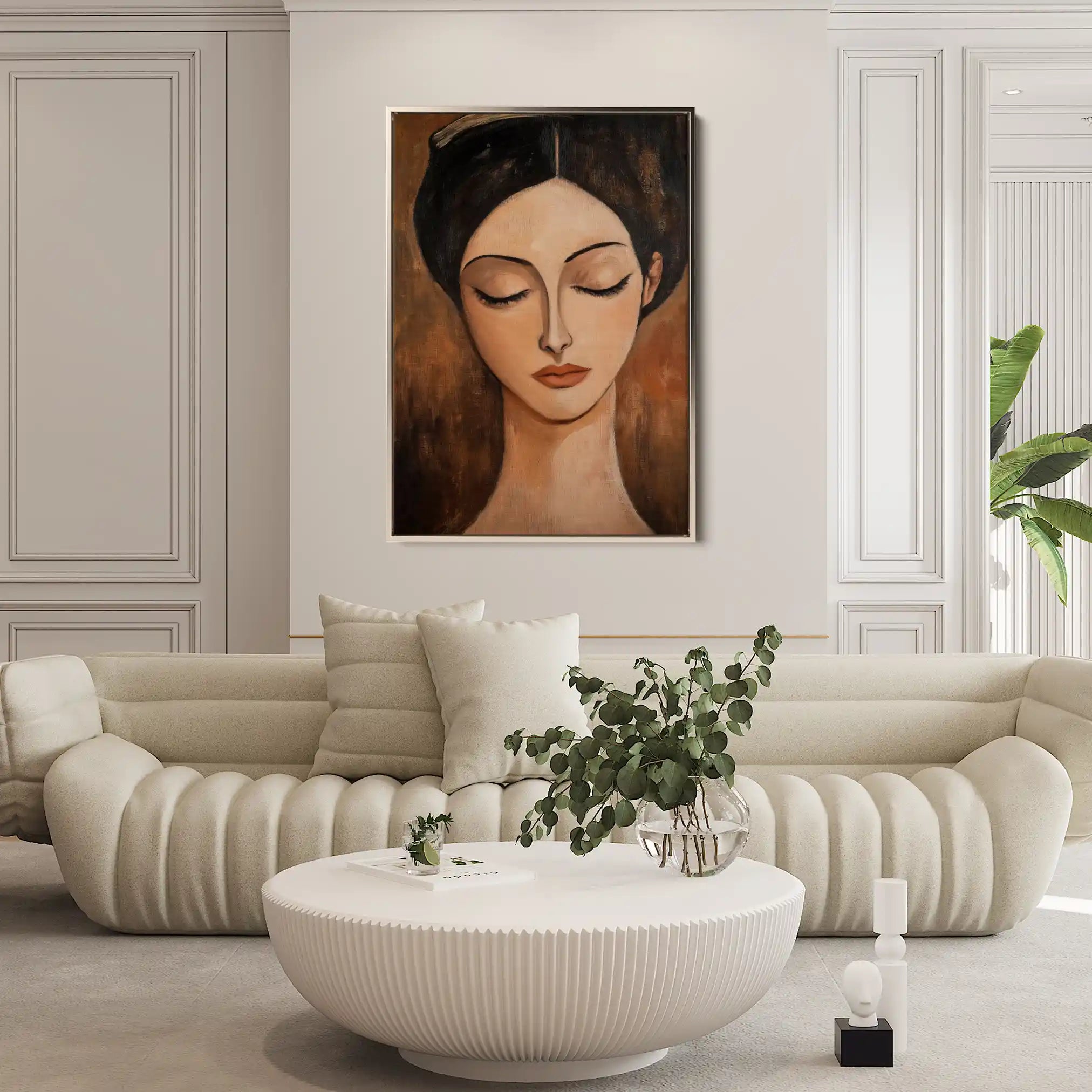 Portrait 045 Canvas Art 60 x 40 cm / Black