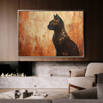 Animals 046 Canvas Art 18" x 24" / 45 x 60 cm / Black