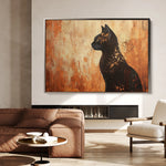 Animals 046 Canvas Art 18" x 24" / 45 x 60 cm / Black