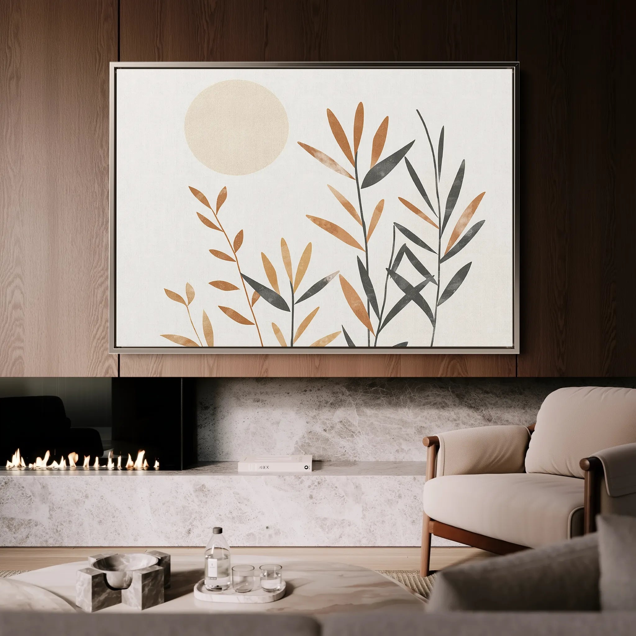 Boho 046 Canvas Art 18" x 24" / 45 x 60 cm / Black