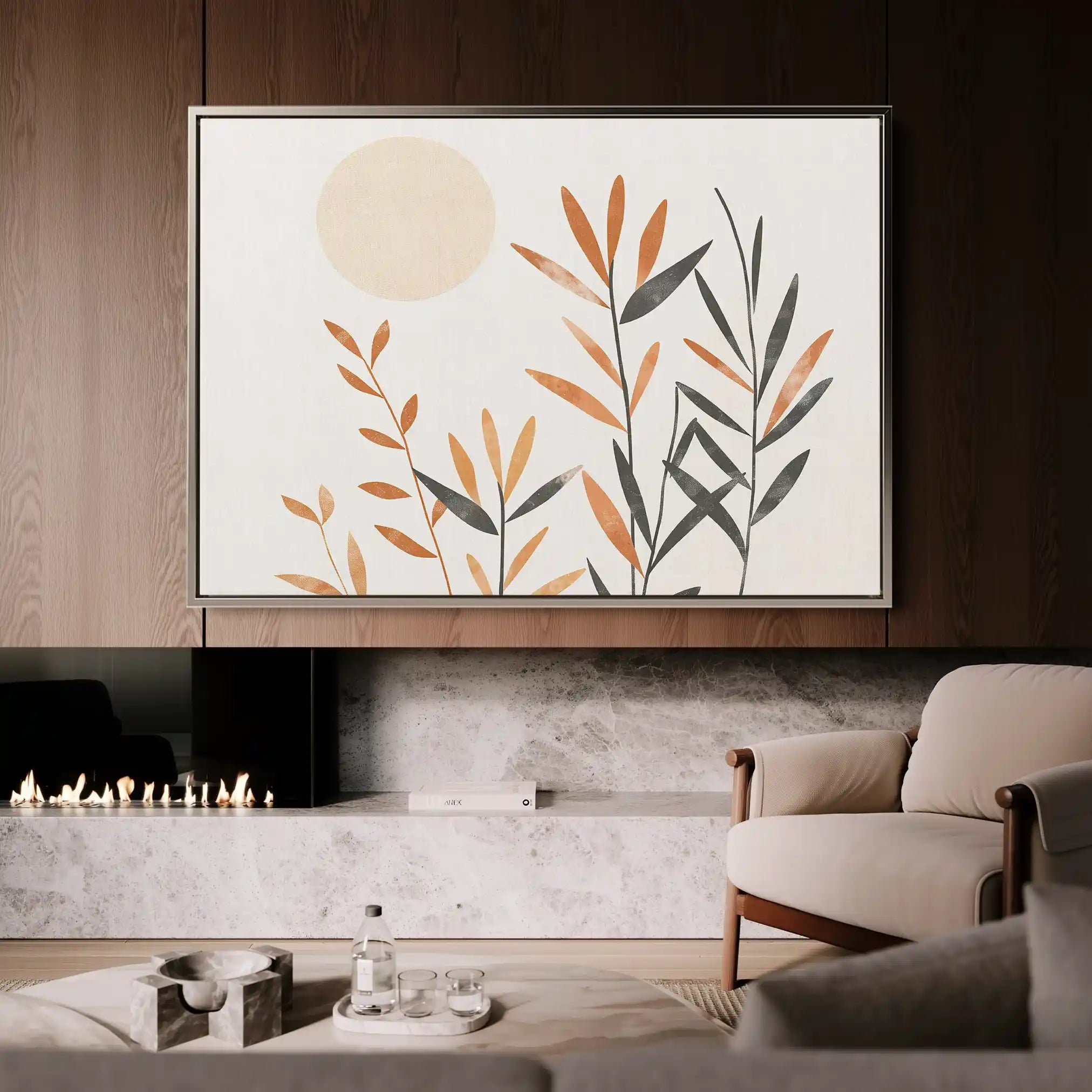 Boho 046 Canvas Art 60 x 40 cm / Black