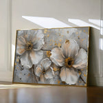 Floral 046 Canvas Art 18" x 24" / 45 x 60 cm / Black