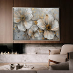 Floral 046 Canvas Art 18" x 24" / 45 x 60 cm / Black