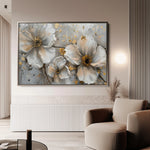 Floral 046 Canvas Art 18" x 24" / 45 x 60 cm / Black