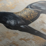 Horses 046 Canvas Art 18" x 24" / 45 x 60 cm / Black