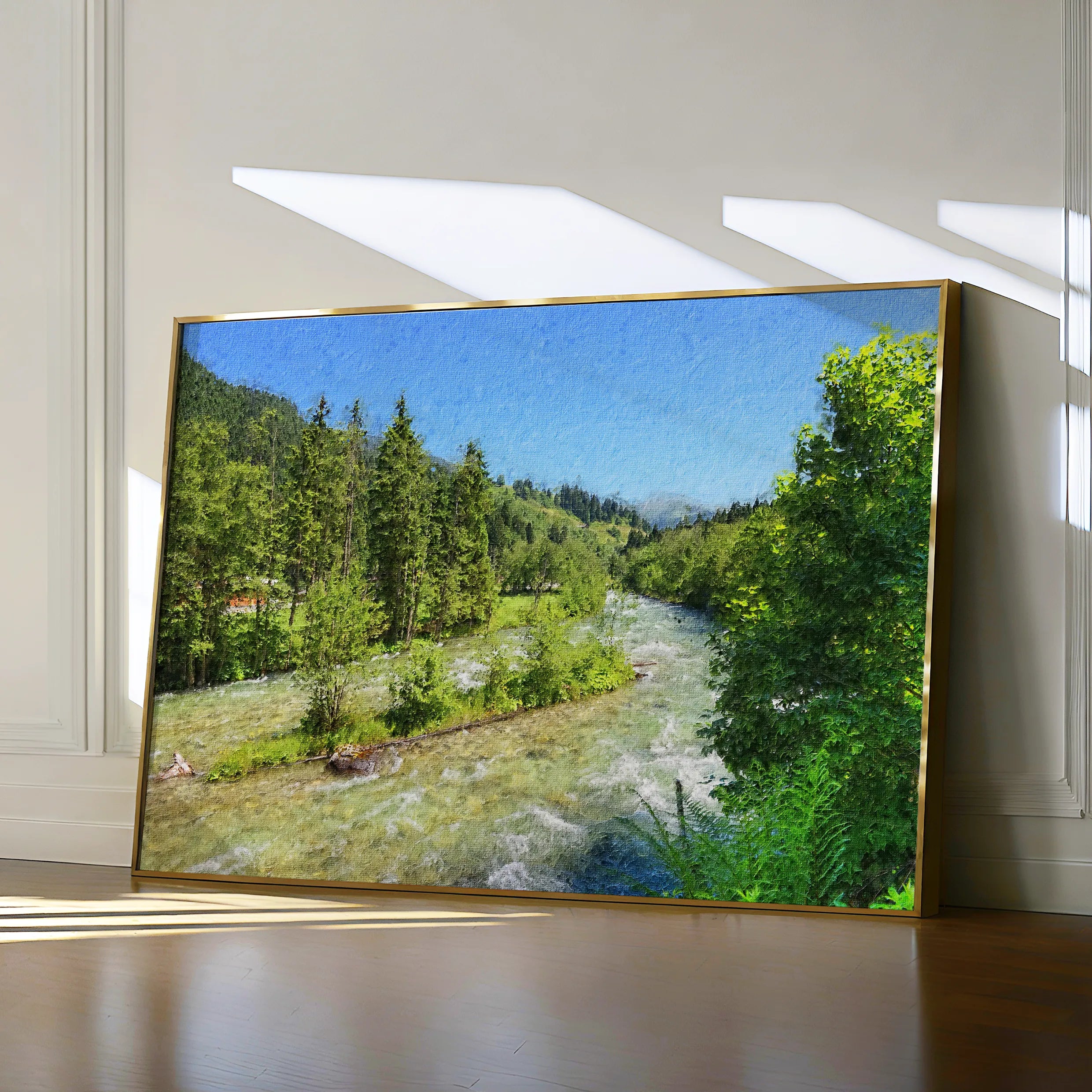 Landscape 046 Canvas Art 18" x 24" / 45 x 60 cm / Black