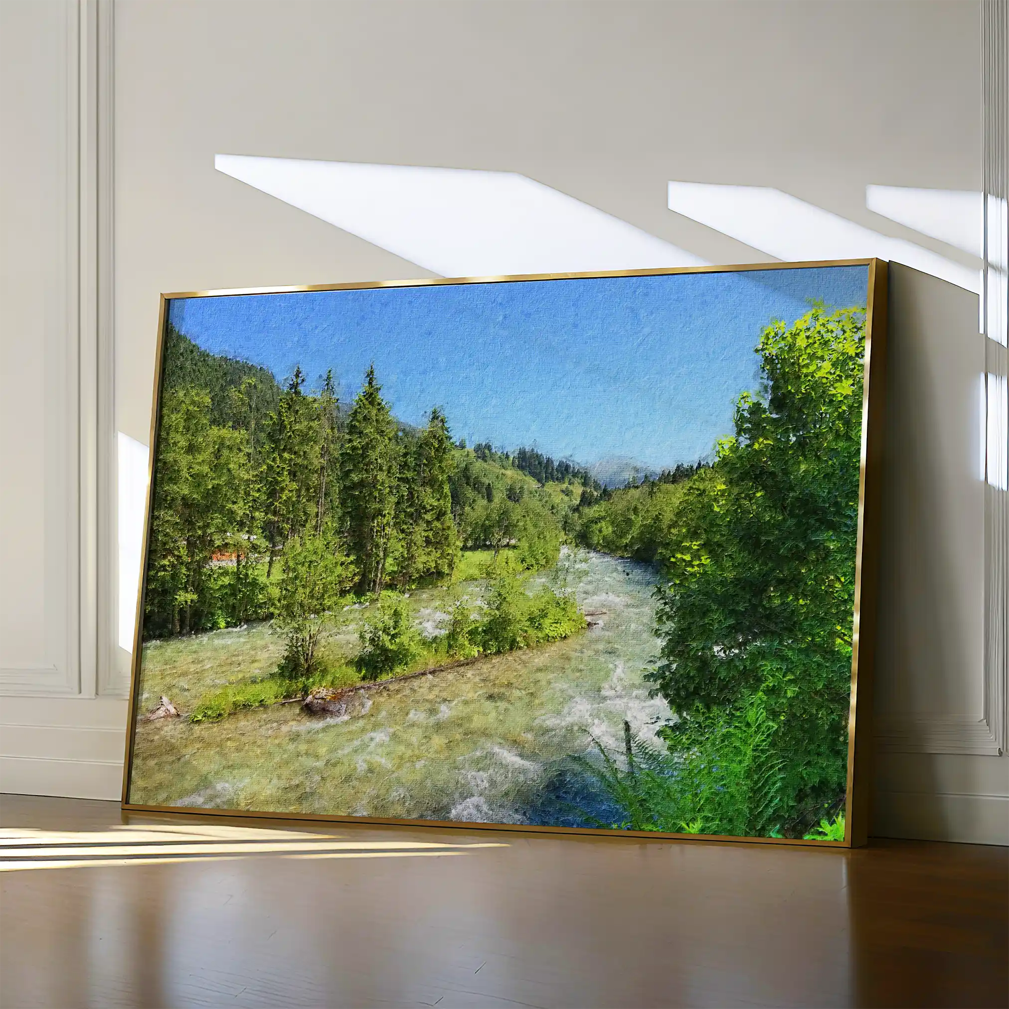 Landscape 046 Canvas Art 60 x 40 cm / Black