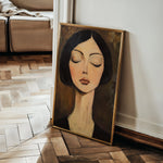 Portrait 046 Canvas Art 18" x 24" / 45 x 60 cm / Black