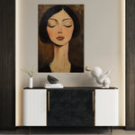 Portrait 046 Canvas Art 18" x 24" / 45 x 60 cm / Black