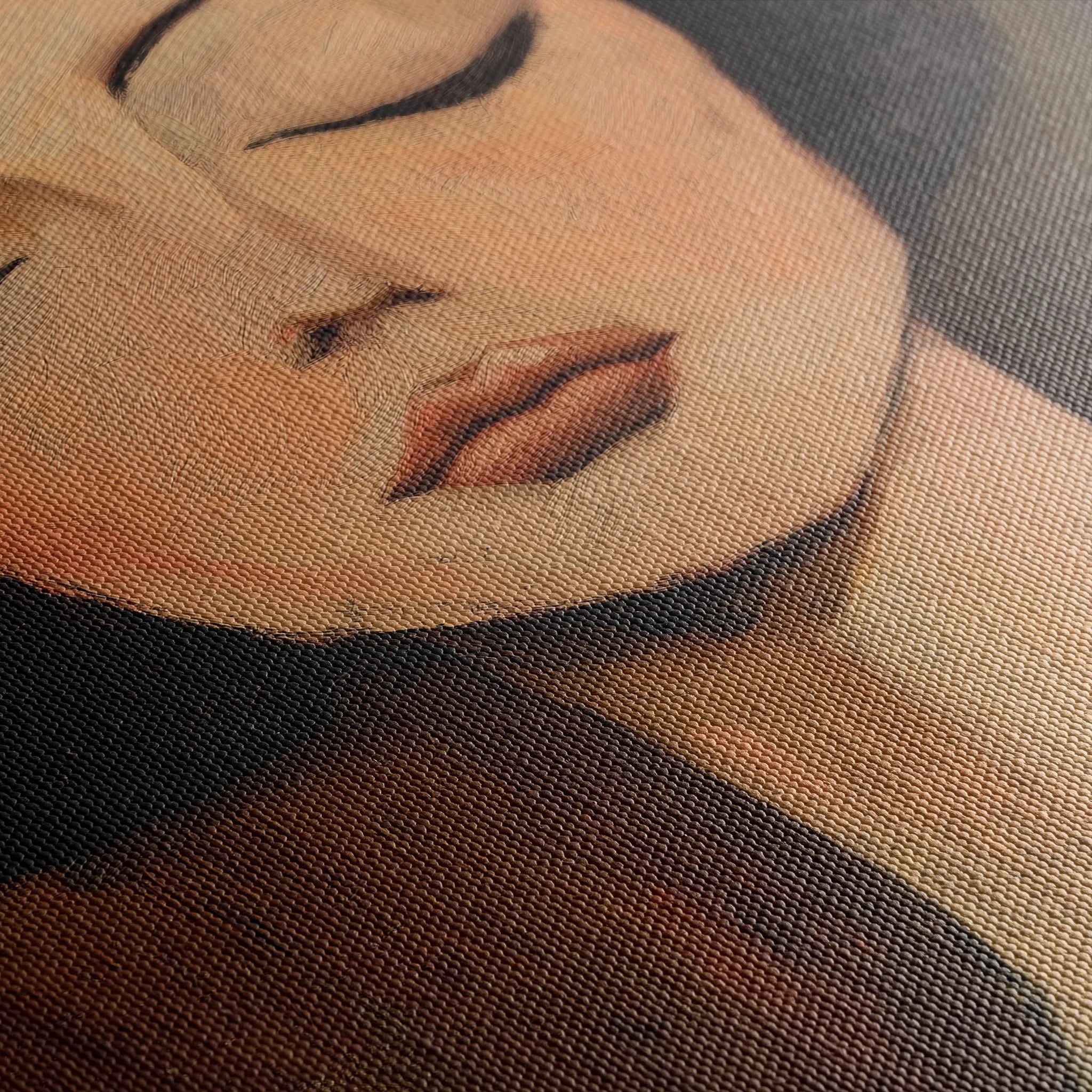 Portrait 046 Canvas Art 18" x 24" / 45 x 60 cm / Black
