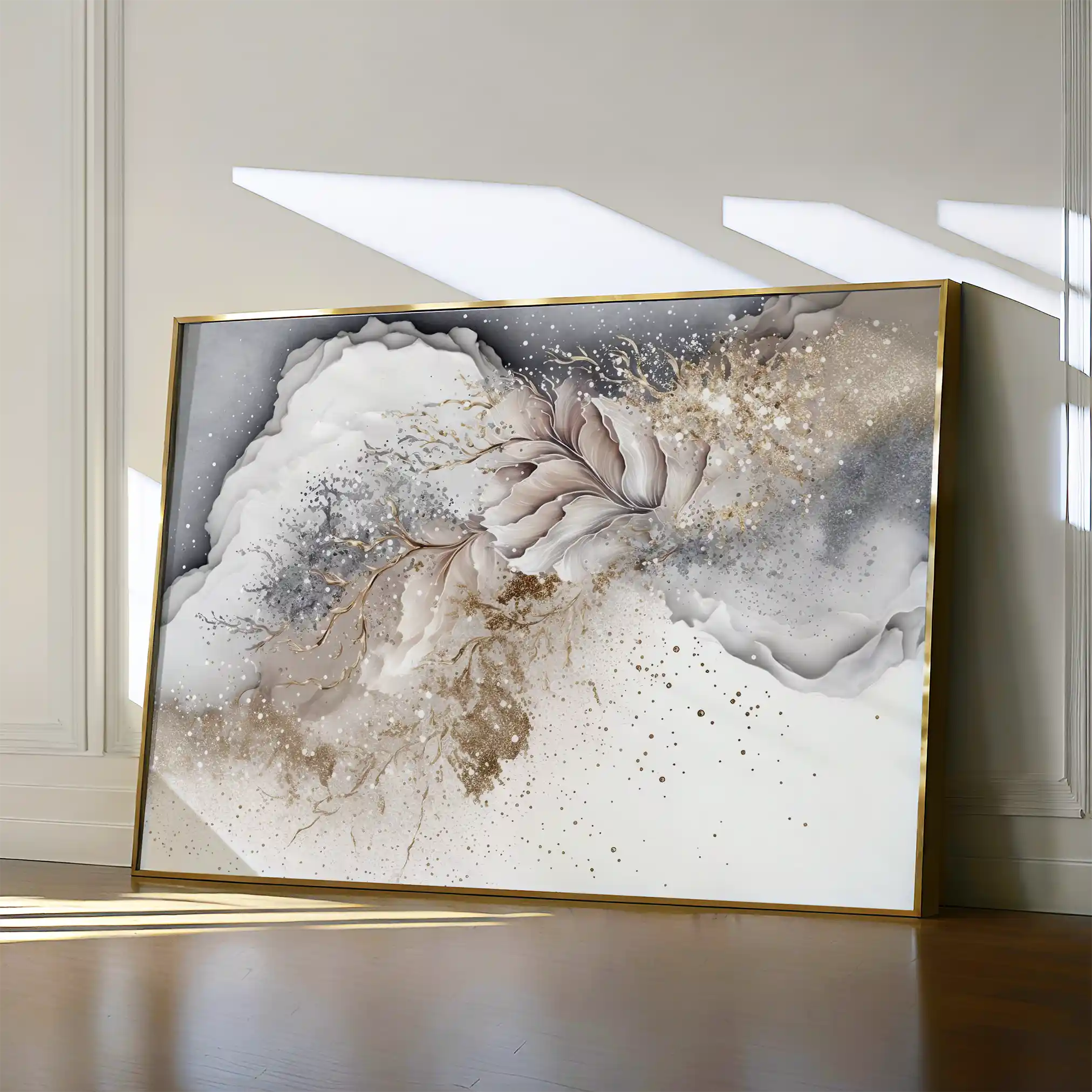 Abstract 047 Canvas Art 18" x 24" / 45 x 60 cm / Black