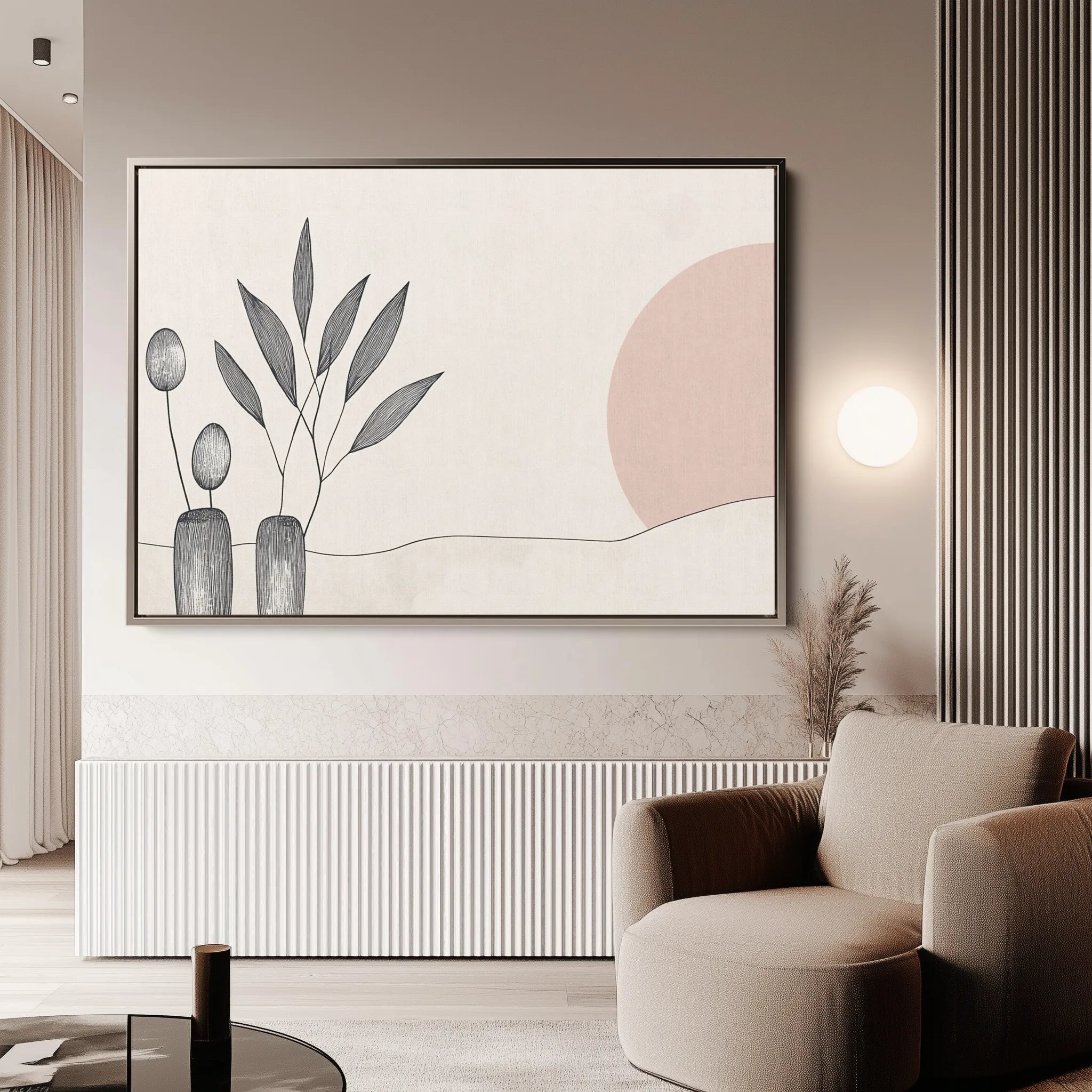 Boho 047 Canvas Art 18" x 24" / 45 x 60 cm / Black