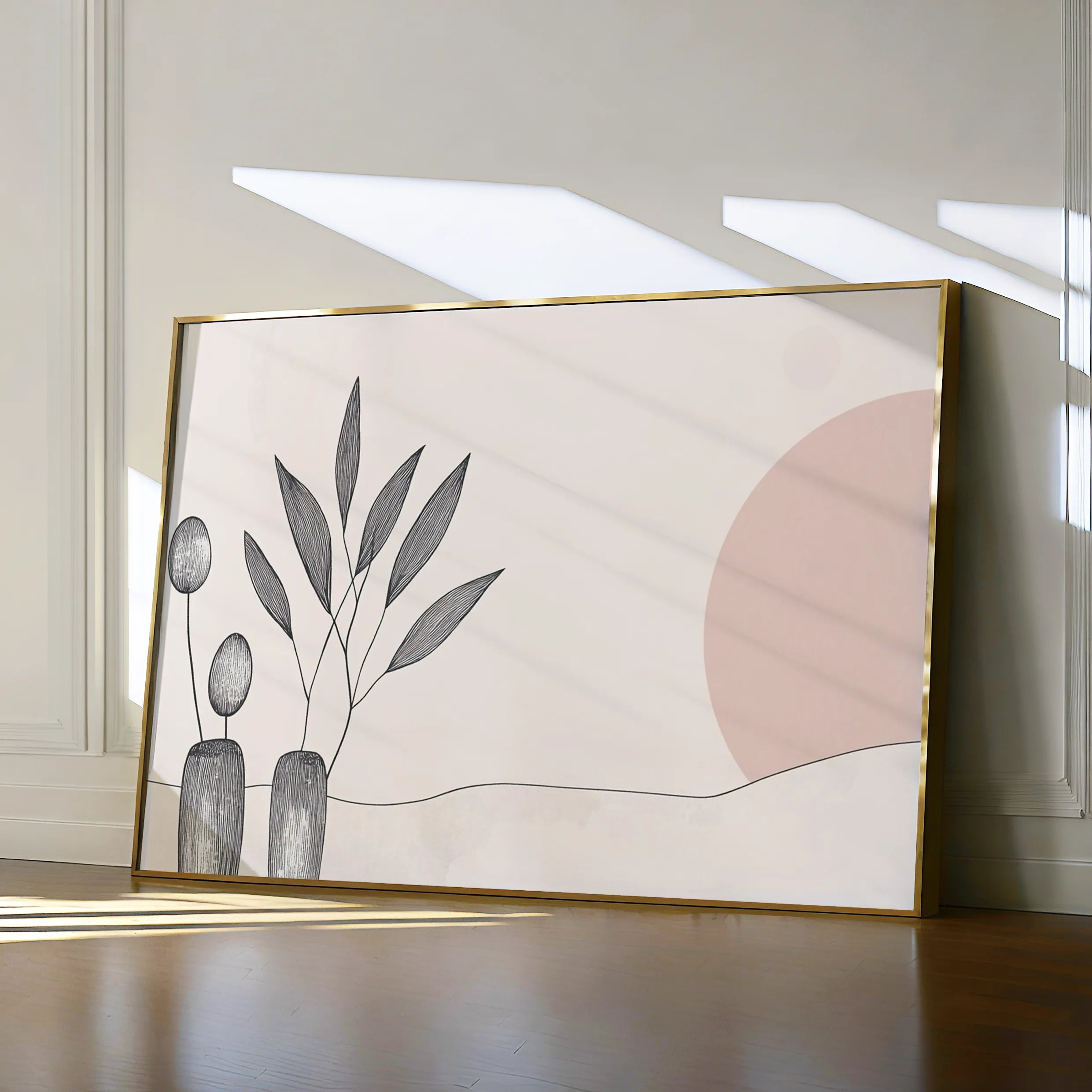 Boho 047 Canvas Art 18" x 24" / 45 x 60 cm / Black