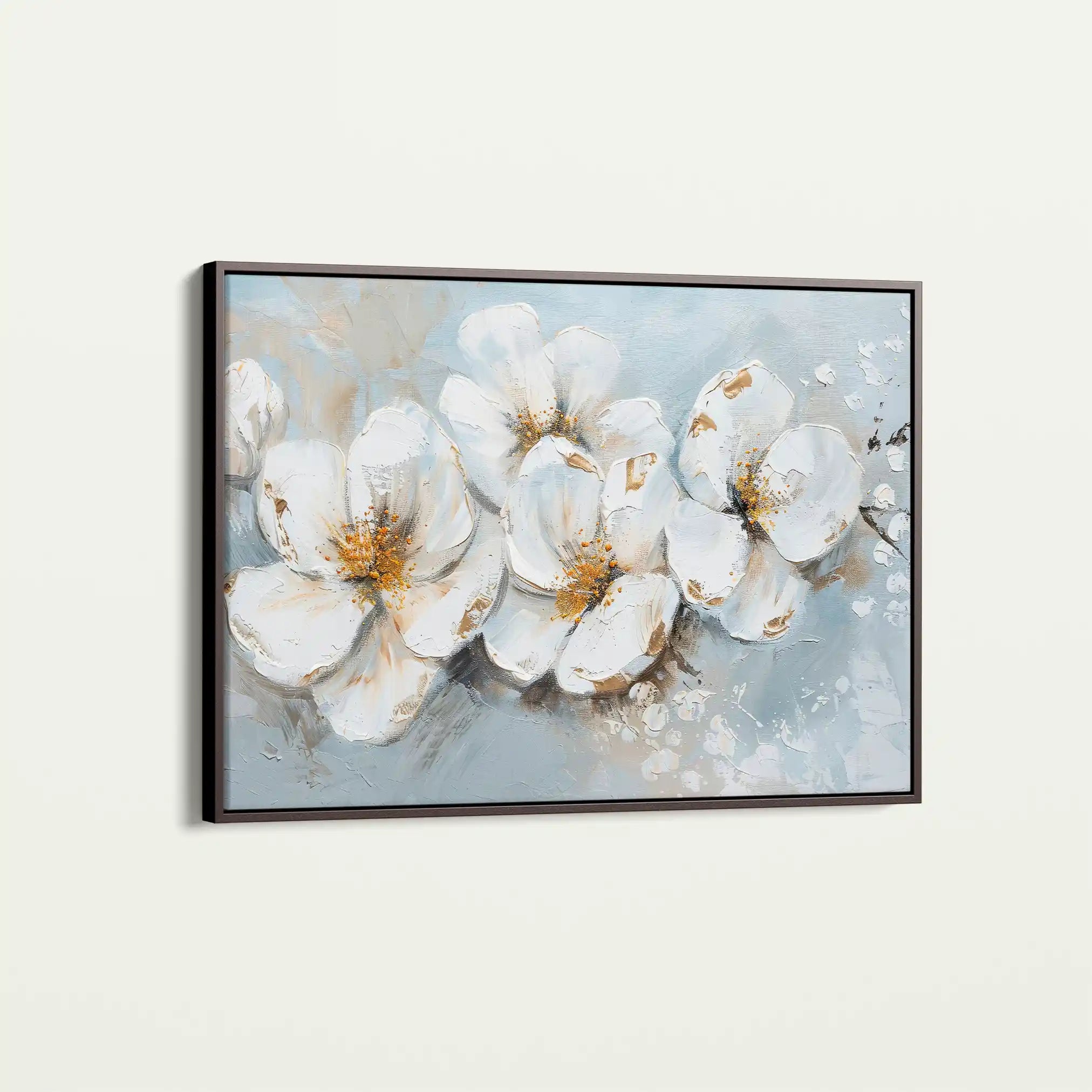 Floral 047 Canvas Art 60 x 40 cm / Black
