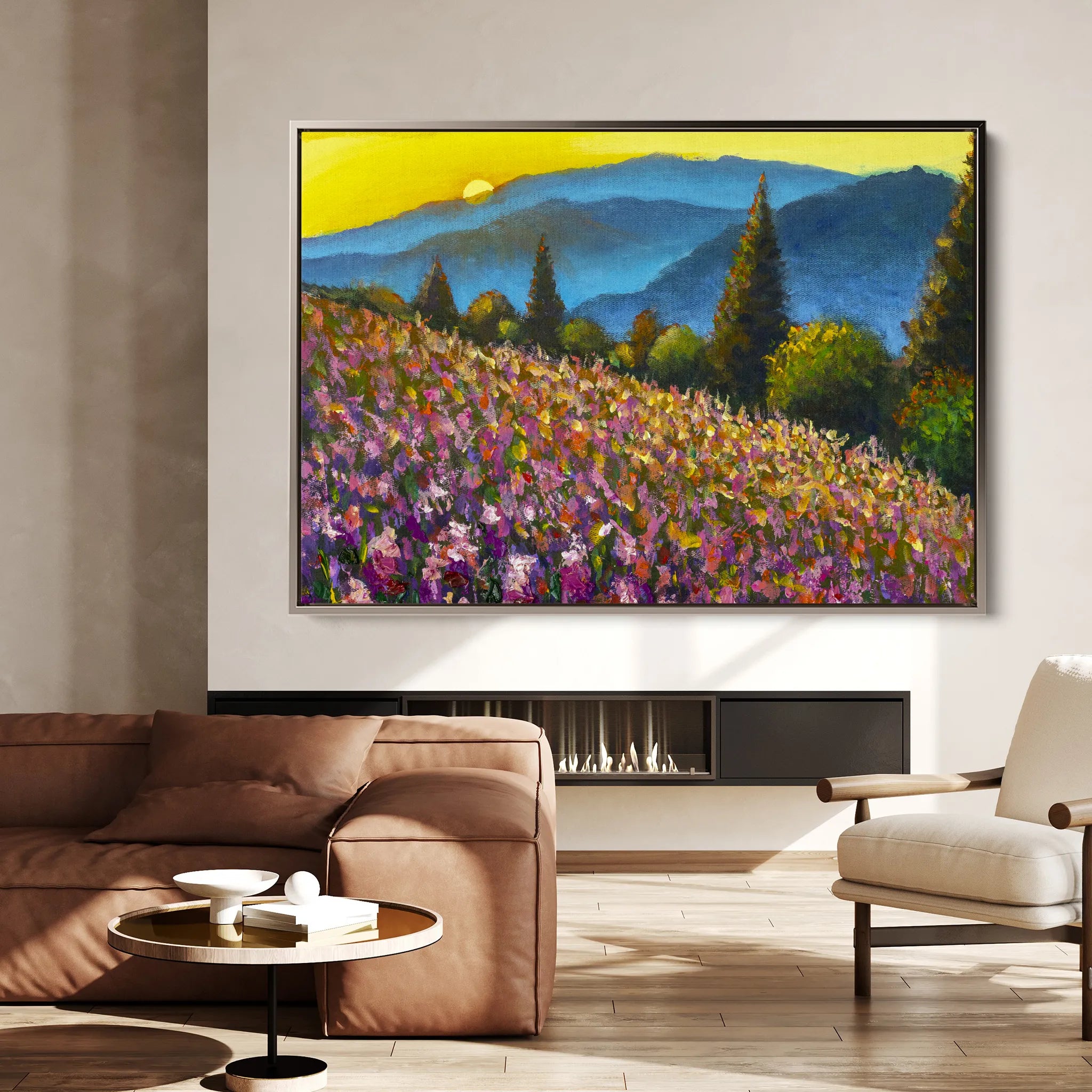 Landscape 047 Canvas Art 18" x 24" / 45 x 60 cm / Black