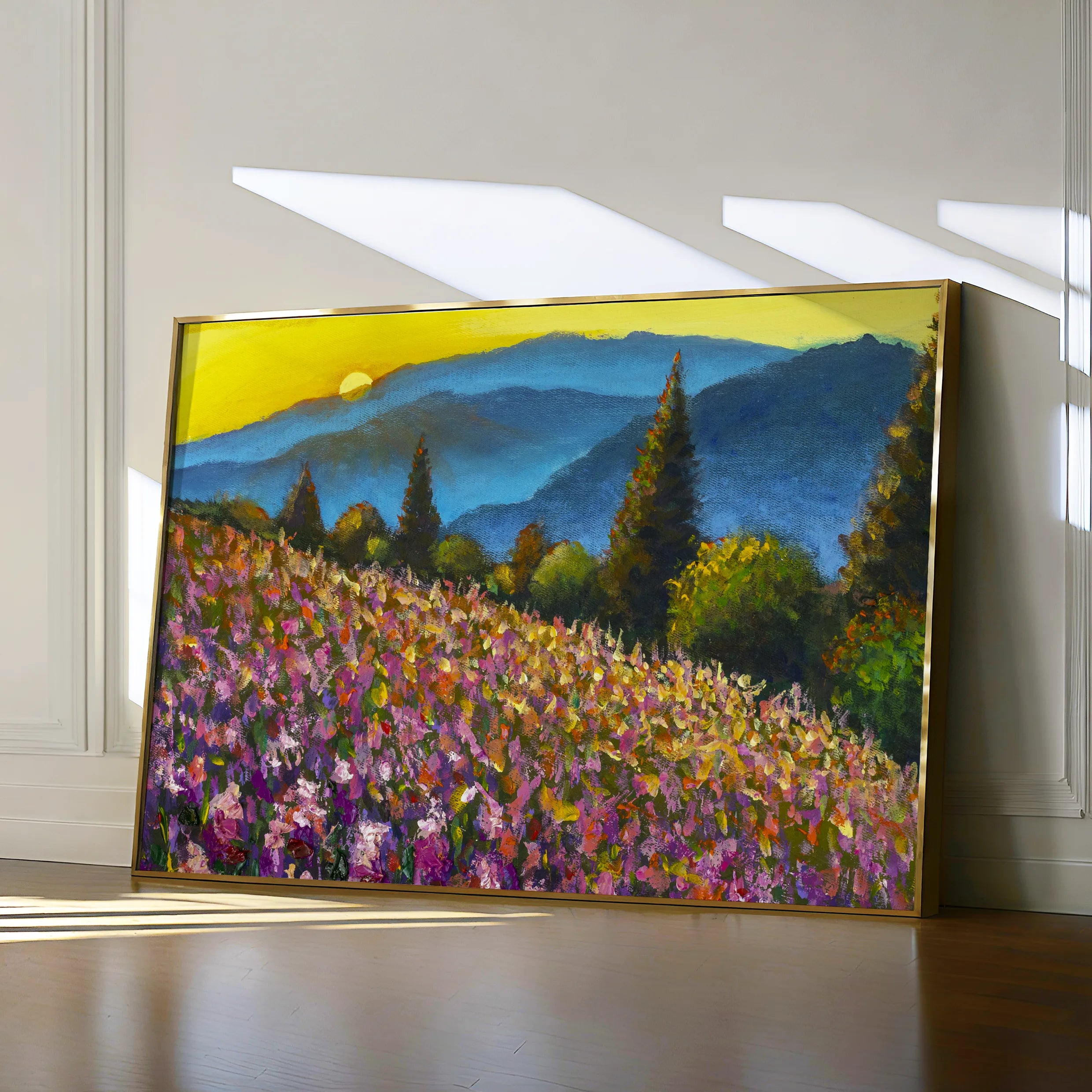 Landscape 047 Canvas Art 18" x 24" / 45 x 60 cm / Black