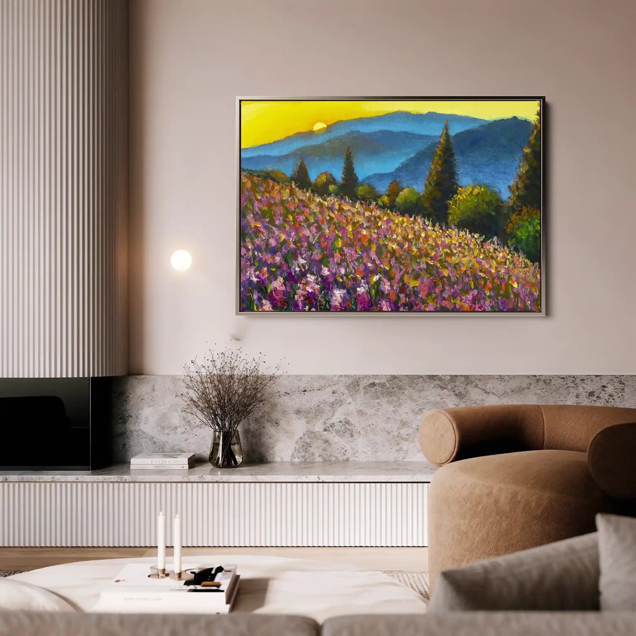 Landscape 047 Canvas Art 60 x 40 cm / Black