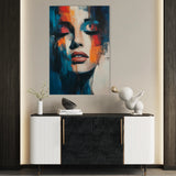Portrait 047 Canvas Art 18" x 24" / 45 x 60 cm / Black