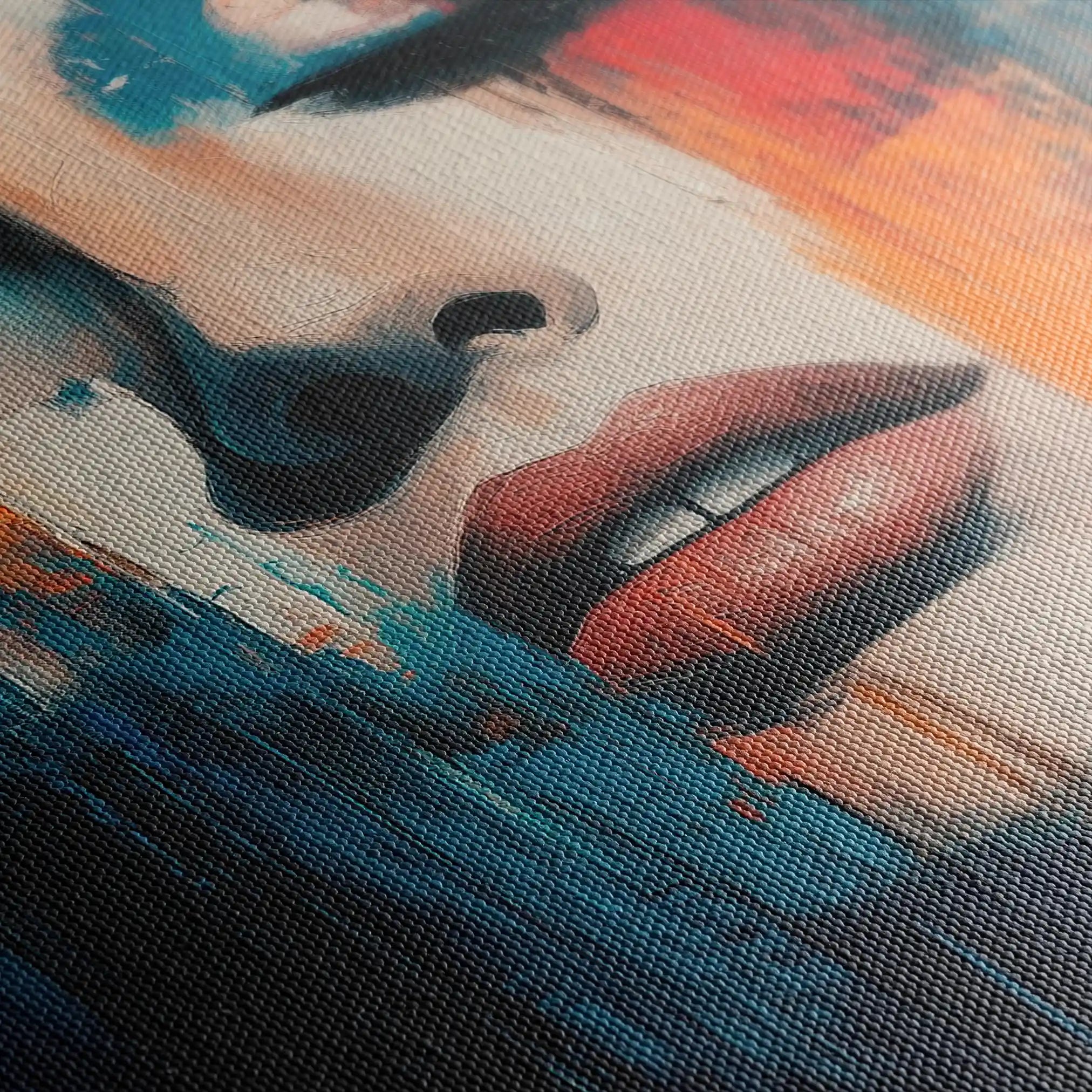 Portrait 047 Canvas Art 60 x 40 cm / Black