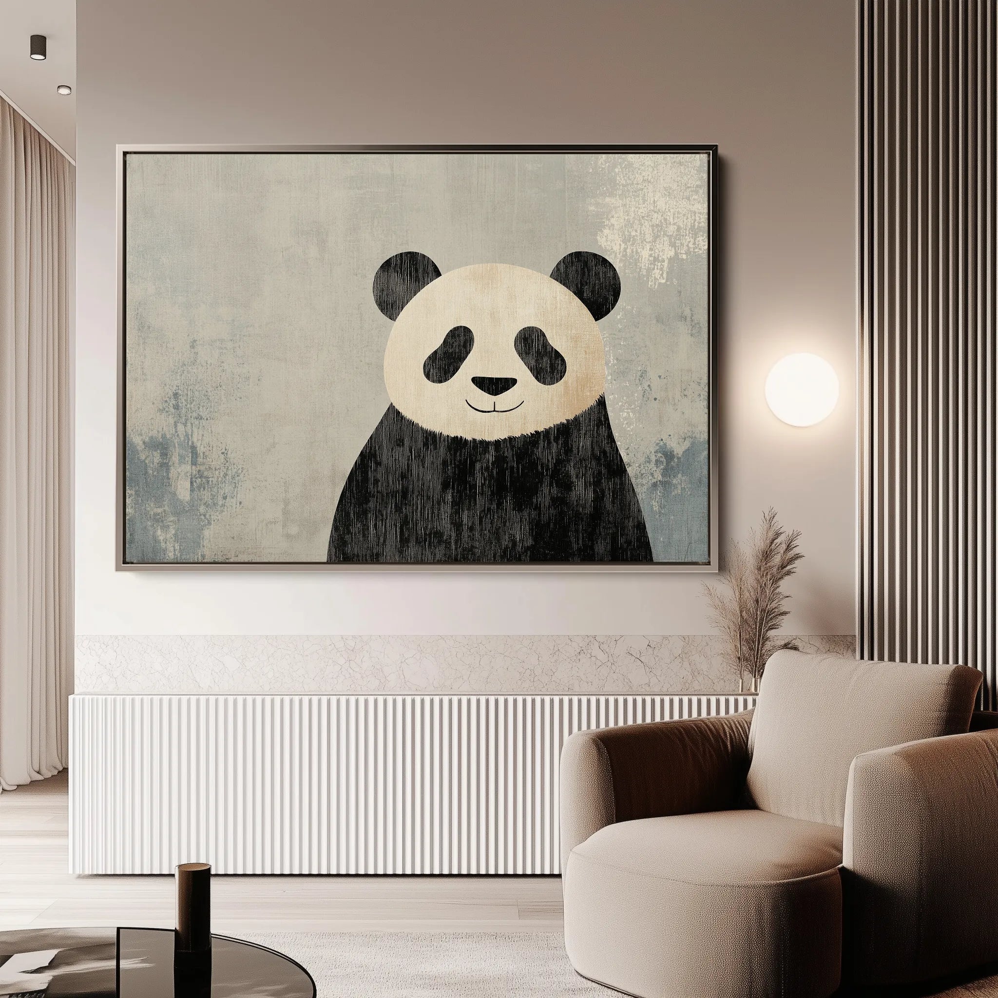 Animals 048 Canvas Art 18" x 24" / 45 x 60 cm / Black