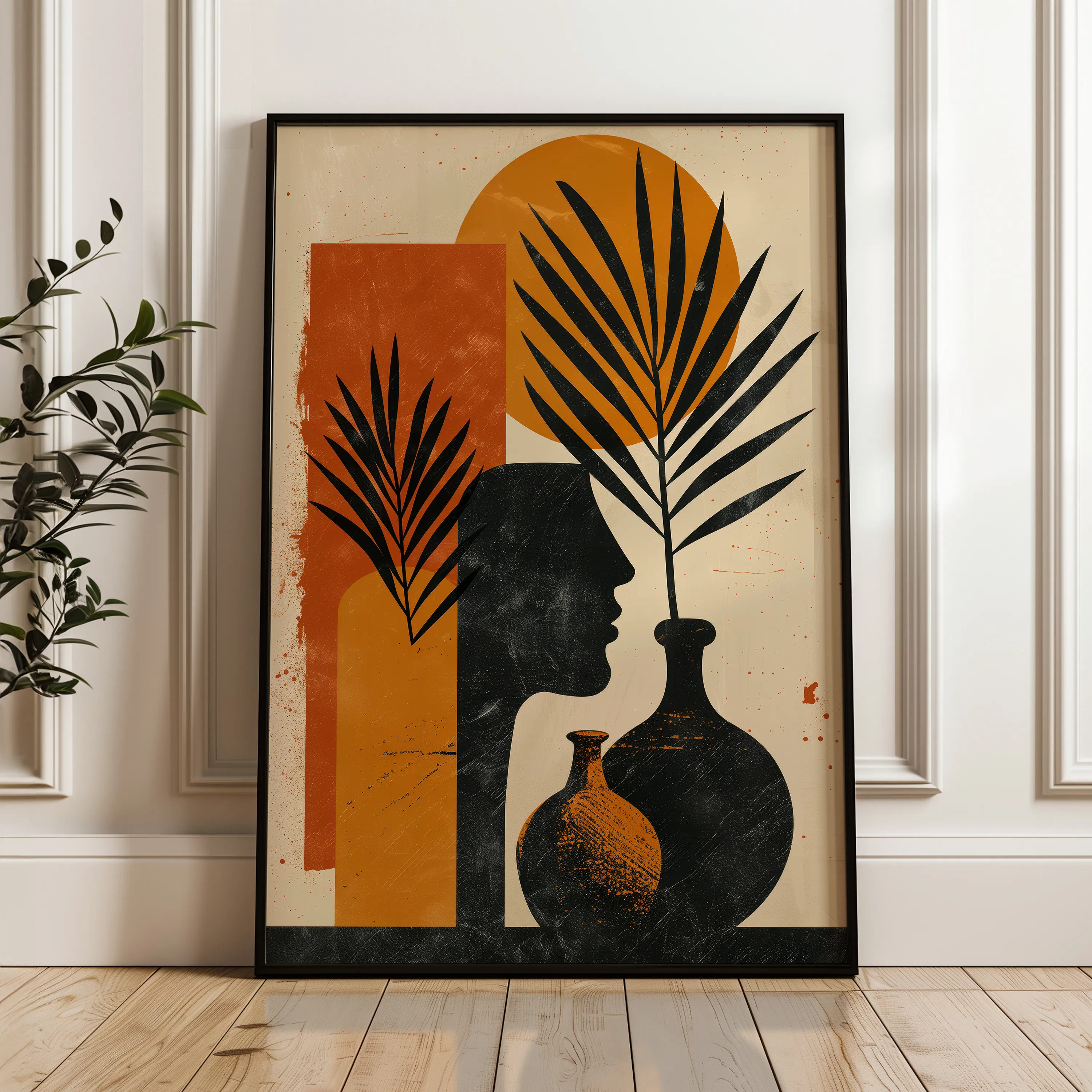 Boho 048 Canvas Art 18" x 24" / 45 x 60 cm / Black