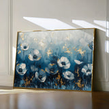 Floral 048 Canvas Art 18" x 24" / 45 x 60 cm / Black