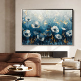 Floral 048 Canvas Art 18" x 24" / 45 x 60 cm / Black