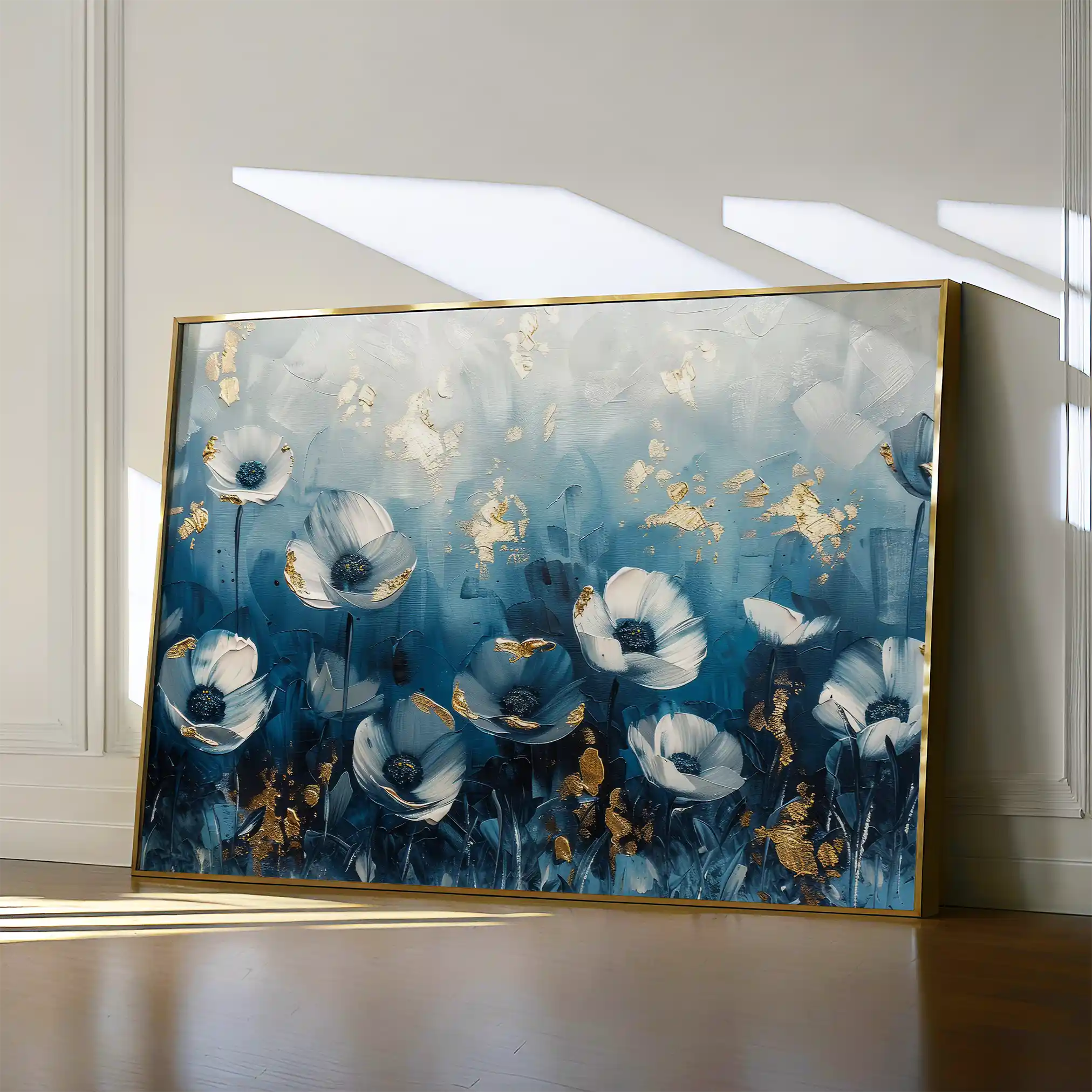 Floral 048 Canvas Art 60 x 40 cm / Black