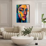 Portrait 048 Canvas Art 18" x 24" / 45 x 60 cm / Black