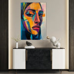 Portrait 048 Canvas Art 60 x 40 cm / Black