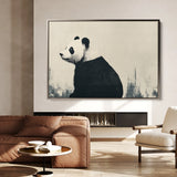 Animals 049 Canvas Art 18" x 24" / 45 x 60 cm / Black