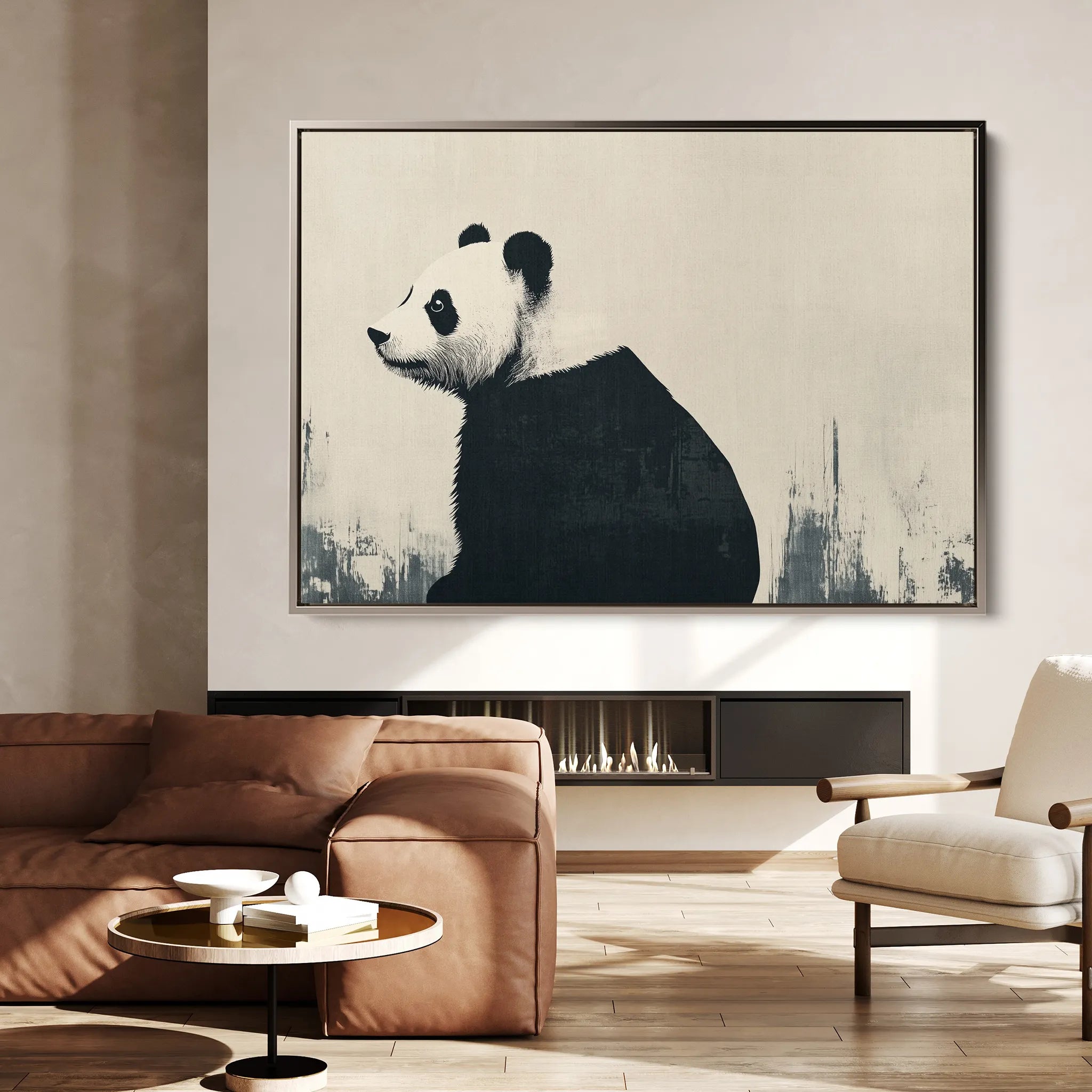 Animals 049 Canvas Art 18" x 24" / 45 x 60 cm / Black