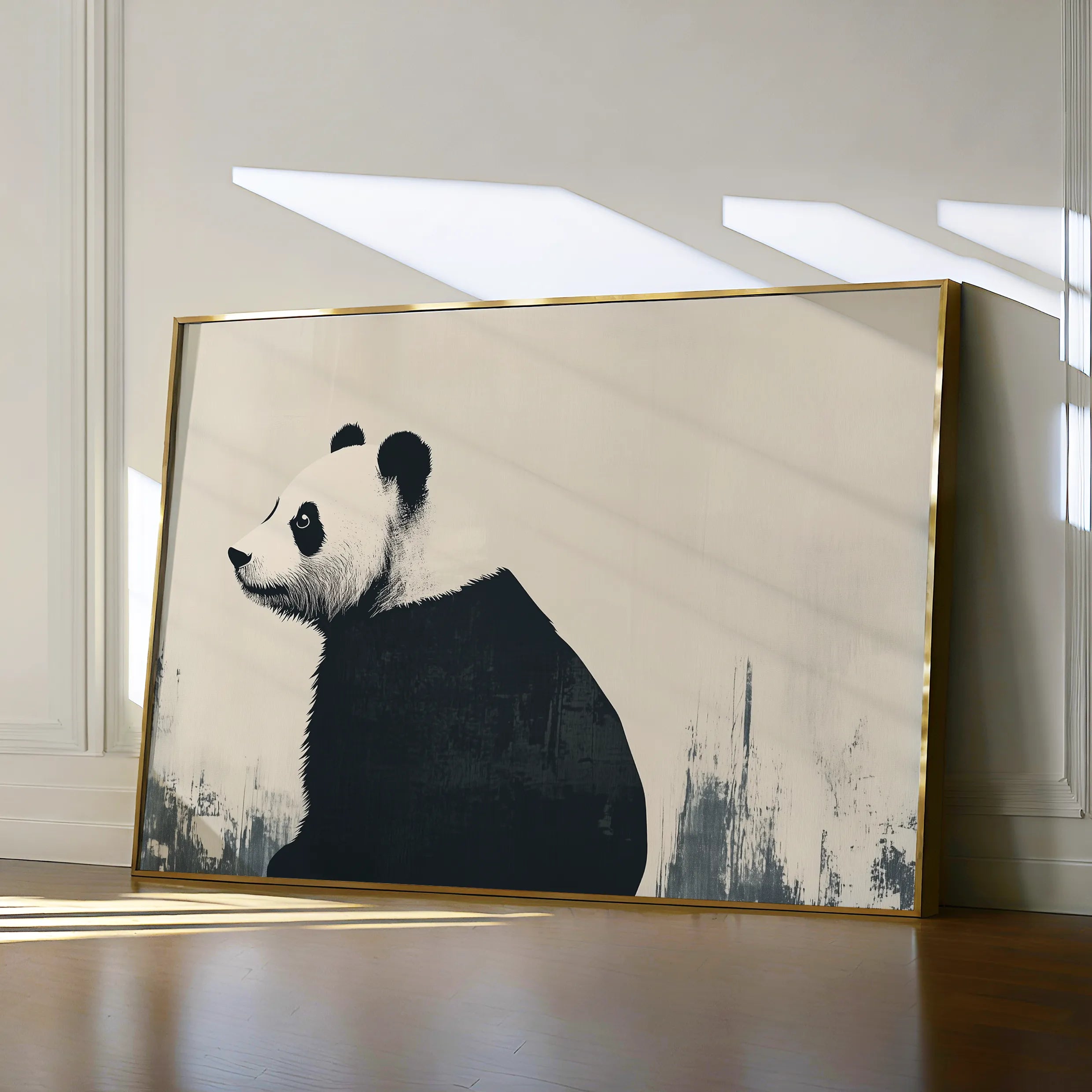 Animals 049 Canvas Art 18" x 24" / 45 x 60 cm / Black