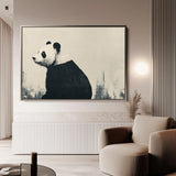 Animals 049 Canvas Art 18" x 24" / 45 x 60 cm / Black