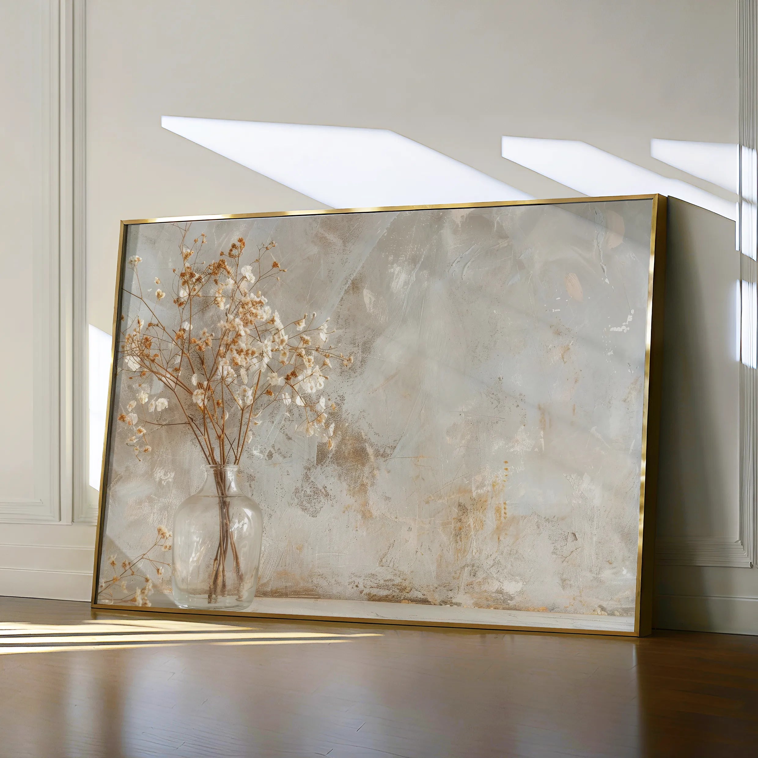 Floral 049 Canvas Art 18" x 24" / 45 x 60 cm / Black