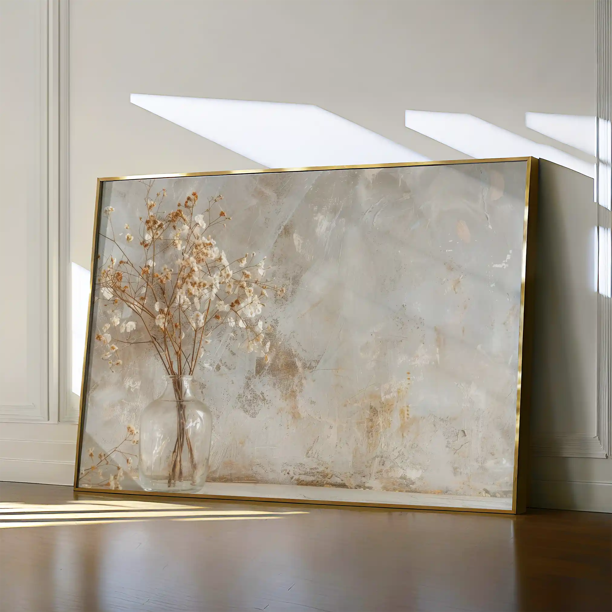 Floral 049 Canvas Art 60 x 40 cm / Black