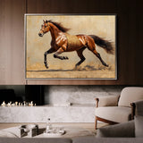 Horses 049 Canvas Art 18" x 24" / 45 x 60 cm / Black