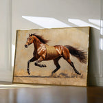 Horses 049 Canvas Art 18" x 24" / 45 x 60 cm / Black