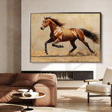 Horses 049 Canvas Art 18" x 24" / 45 x 60 cm / Black