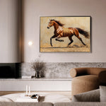 Horses 049 Canvas Art 18" x 24" / 45 x 60 cm / Black